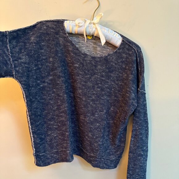 Eileen Fisher Petite Sweater | Organic Linen Cotton Blend | Boxy Fit | Space-Dye - Picture 5 of 5